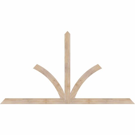 Ekena Millwork Richland Smooth Timber Gable Bracket, Douglas Fir, 84"W x 45"H x 1 1/2"D x 3 1/2"F, 13/12 Pitch GBW084X45X0204RIC00SDF